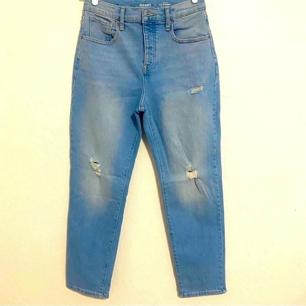 Old Navy Girls High Rise O G Straight Adjustable Waist Button Fly Size 16